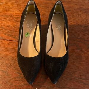 Franco Sarto Black Pointed Toe Heels